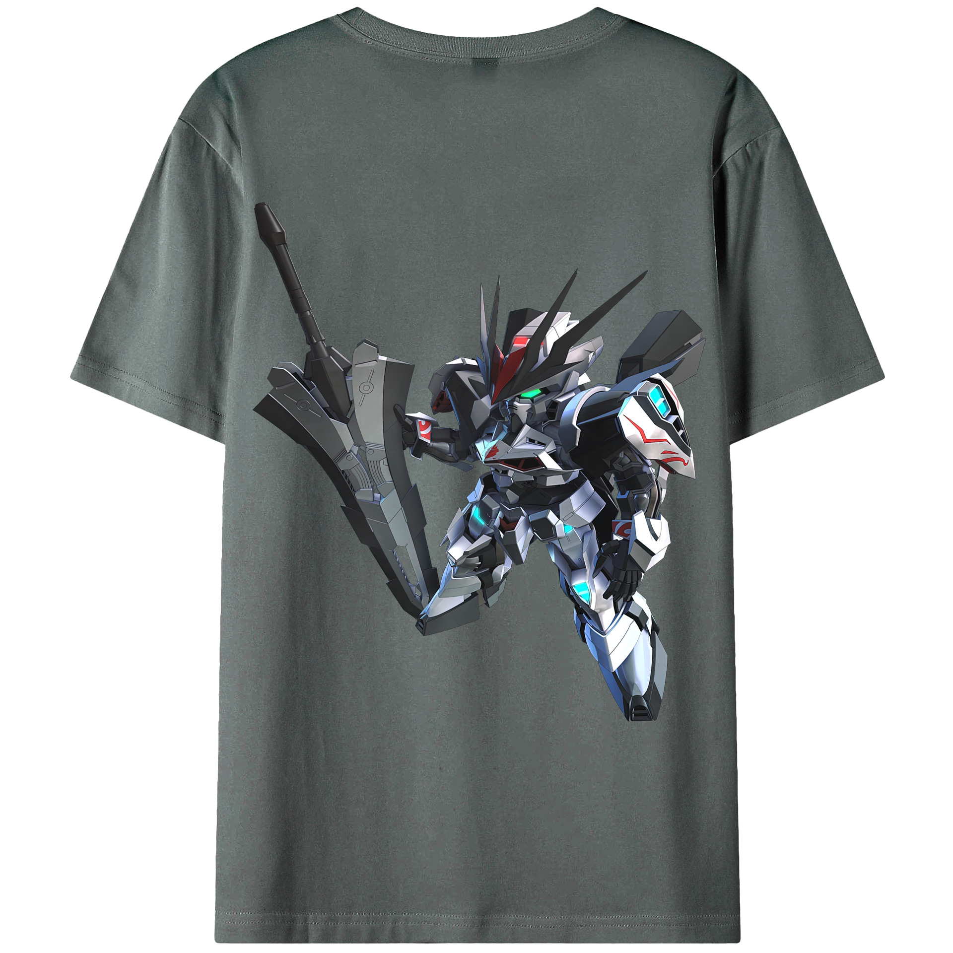 （画像用） 機動戦士ガンダム Mobile Suit Gundam 綿100％ メンズ半袖Tシャツ（バックプリント） 通気性
